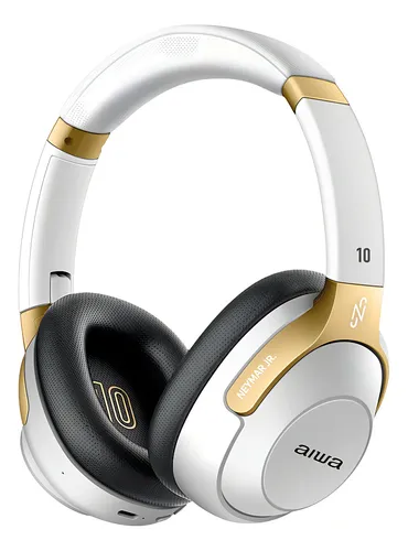 Headphone AIWA Neymar ANC Branco/Dourado — AWS-HP-NJ-01-WG