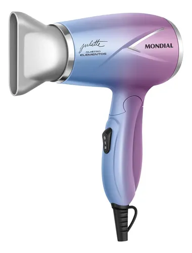 Secador de Cabelo By Juliette Mondial Azul/Rosa 1200W Bivolt SCT-JU-03
