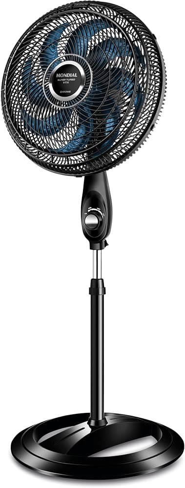 Ventilador Coluna 40cm Super Turbo 8 Pás Mondial Preto/Prata 140W — VTX-40